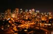 West End Night, Canada Stock Photos