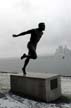 Harry Jerome Statue, Winter Stanley Park