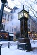 Steam Clock Gastown Winter, Canada Stock Photographs