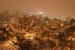 Downtown Winter Night, Canada Stock Photographs