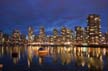 Yaletown Skyline Night Shots, Canada Stock Photos