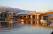 Cambie Bridge $ BC Place Stadium False Creek, Canada Stock Photographs