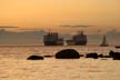 English Bay Sunset, Canada Stock Photographs