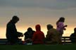 People Against Sunset Background, Downtown Vancouver