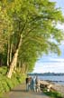 Jogging At Secound Beach Seashore, Canada Stock Photos