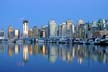 Downtown Vancouver At Night, Canada Stock Photos