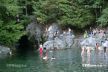 Swimmers At Sasamat Lake, Canada Stock Photos