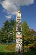 Burnaby Mountain Park Carved Poles, Canada Stock Photos