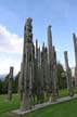 Burnaby Mountain Park Carved Poles, Canada Stock Photos