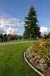 Burnaby Mountain Park Carved Poles, Canada Stock Photos