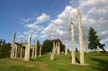 Burnaby Mountain Park Carved Poles, Canada Stock Photos