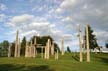 Burnaby Mountain Park Carved Poles, Canada Stock Photos