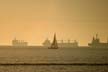 English Bay Sunset, Canada Stock Photos