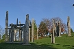 Kamui Mintara Sculptures, Canada Stock Photos