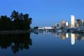 Burrard Inlet At Night, Canada Stock Photos