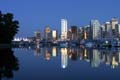 Burrard Inlet At Night, Canada Stock Photos