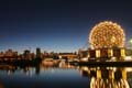 Science World, Downtown Vancouver At Night