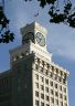 A Tower Clock At Downtown Vancouver, Canada Stock Photos